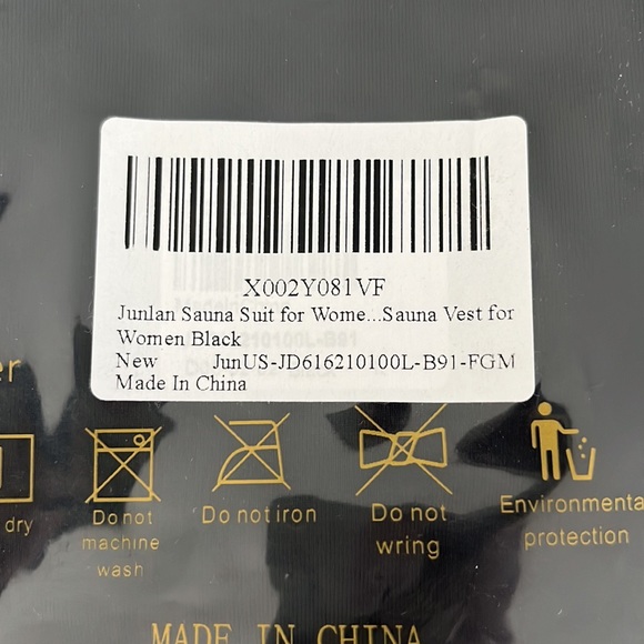 Junlan sauna suit for women waist trainer top NWT - Picture 7 of 10